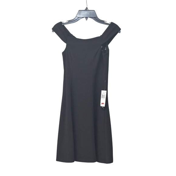 Teeze Me Juniors' Off-The-Shoulder Party Dress, Black, Sz. 13 - Picture 6 of 13